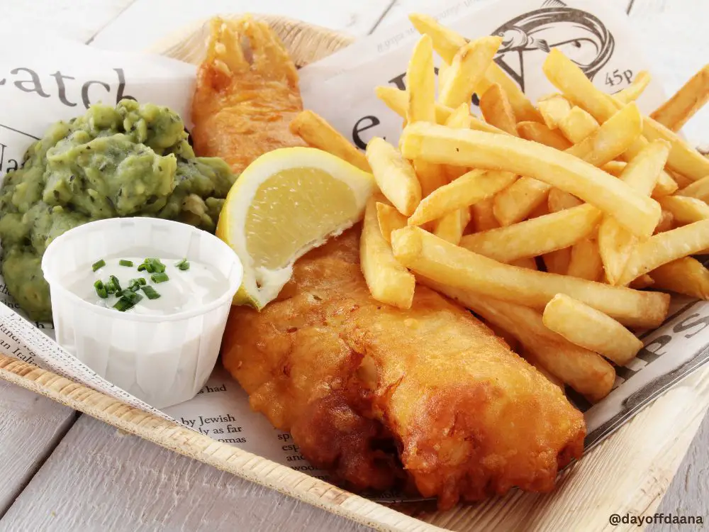 <fish and chips>