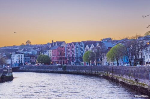 o que fazer em Cork- centro da cidade- entardecer.