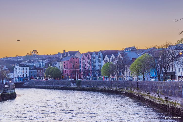 o que fazer em Cork- centro da cidade- entardecer.