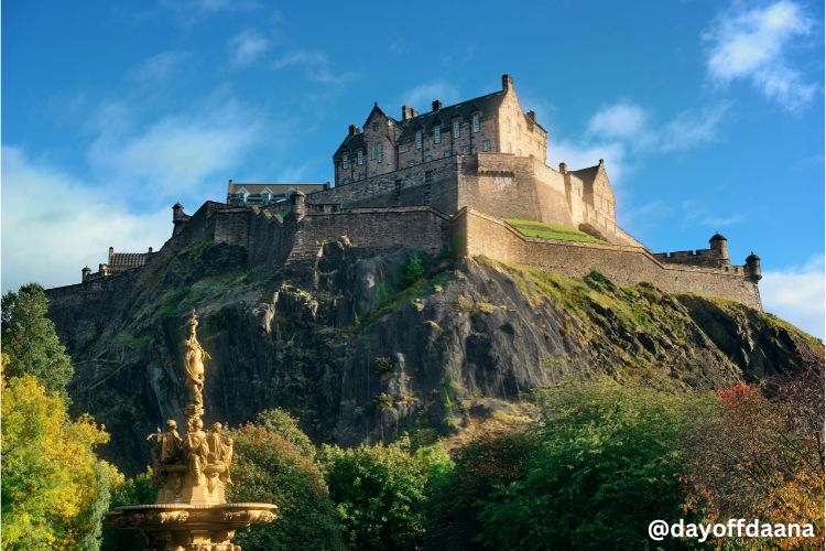 o-que-fazer-em-edimburgo- Castelo O que fazer em Edimburgo, Escócia: castelo no centro da cidade.