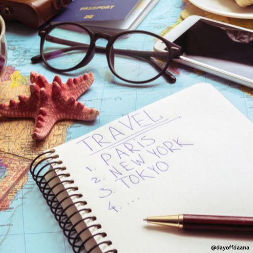 Comece definindo os locais que quer ir e coloque na sua planilha-Orçamento de Viagem